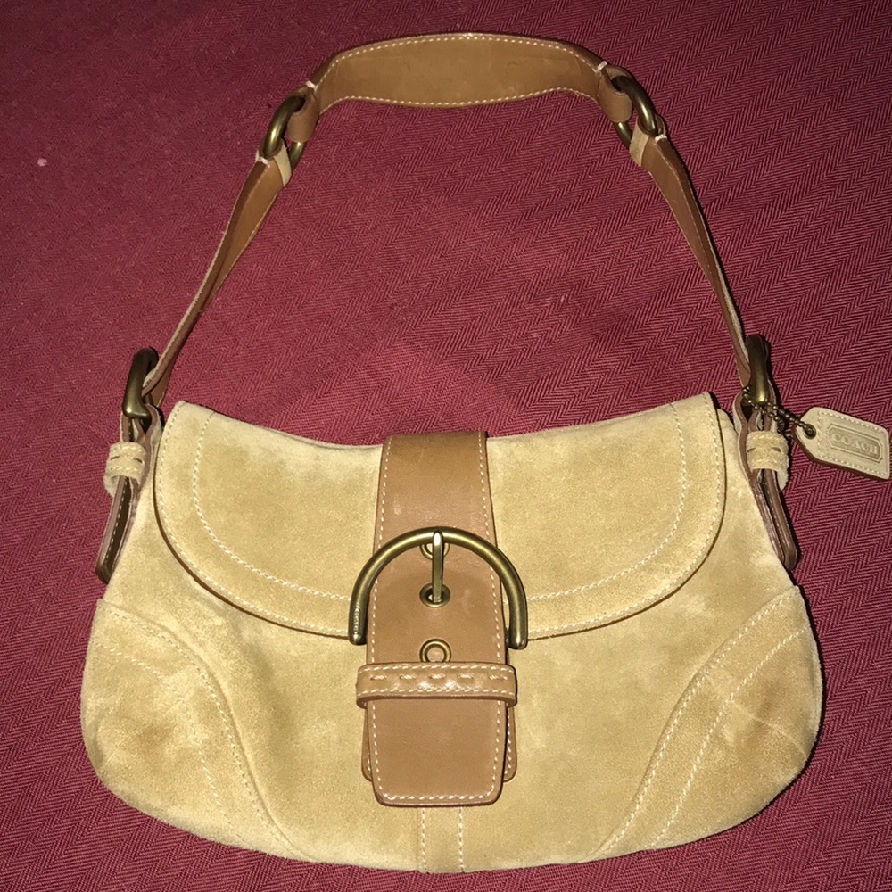 Coach Brown Suede Hobo Handbag
